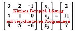 Kleines Beispiel, Lsung
 
mit verschiedenen Programmen